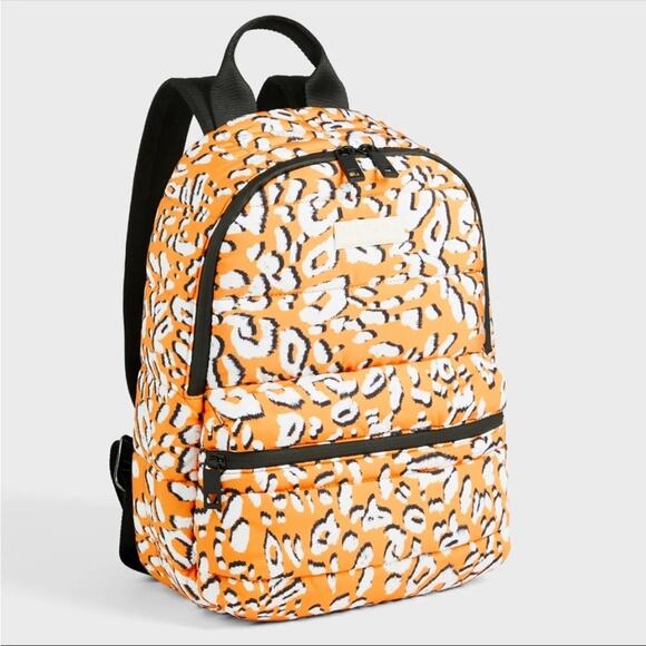 NEW TED BAKER LONDON Gold Yellow White Black Leopard Print Puffer Backpack Bag main image 5